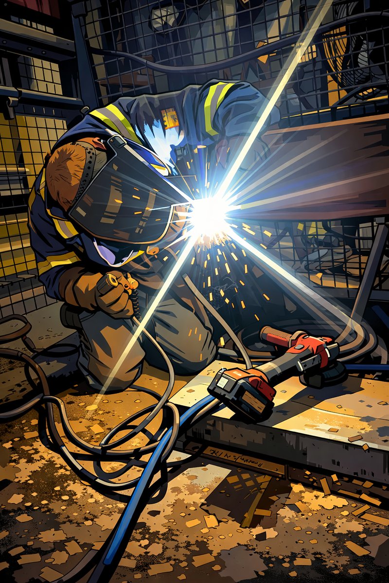 MSI welder at work